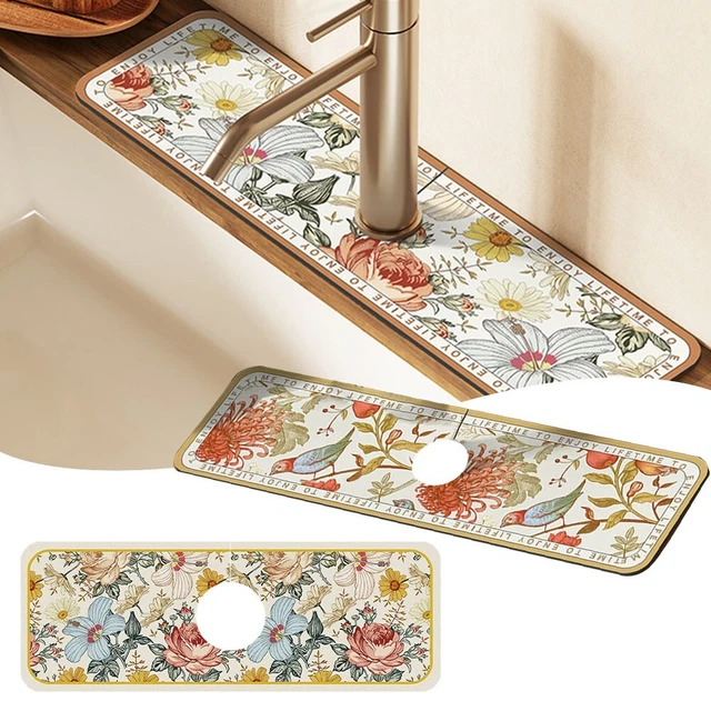 Tapis De Robinet D'évier De Cuisine, Noir, Tapis De Robinet Evier De Cuisine Noir Tapis De Robinet De 60 Cm Pente De 5 Pour Un Drainage Rapide Protection Anti Eclaboussures 99278612