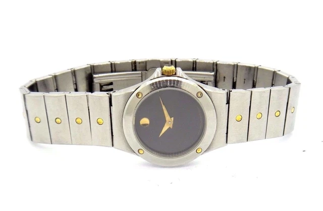 Ladies 18K Plated Movado Quartz Wristwatch Museum Dial 86.36.816.02 #32495