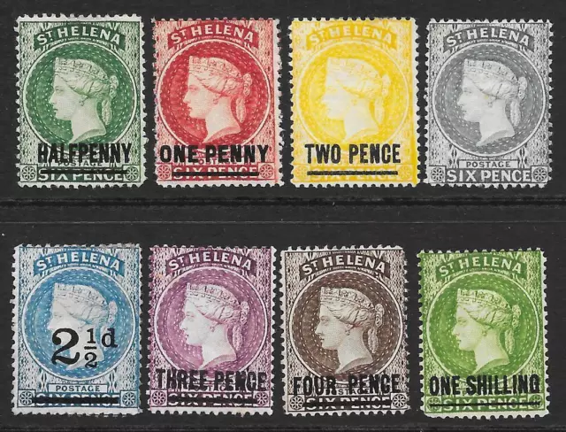 St Helena 1884-94 Set to 1/- (MH)