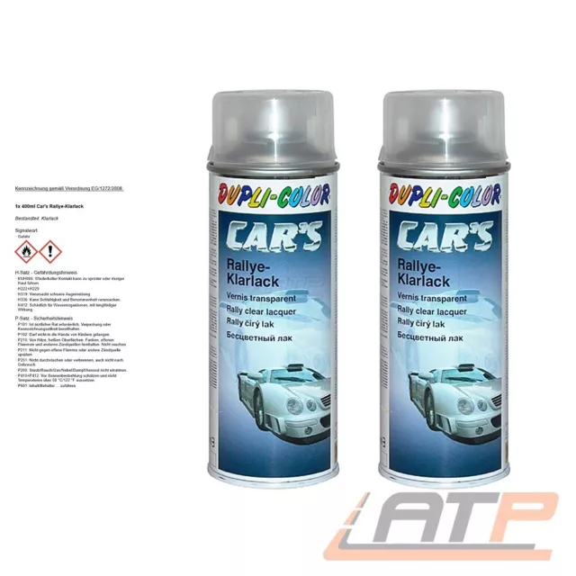 2x 400ml DUPLI COLOR CARS RALLYE 1K KLARLACK SPRAY LACKSPRAY AUTOLACK 32119582