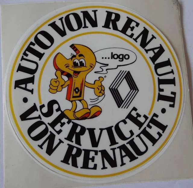 Promotional Stickers Renault Service Workshop 80er Classic Car Indoor Adhesive
