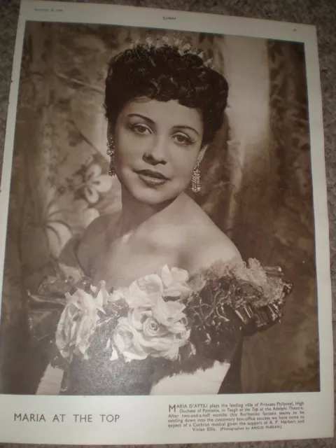 Photo article actress Maria D'Attili 1949 ref K