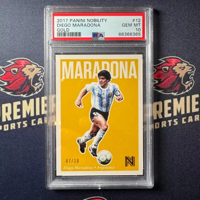 Diego Maradona - 2017 Panini Nobility Psa 10 - Gold /10