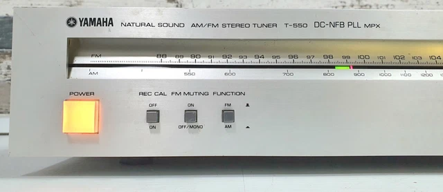 VINTAGE YAMAHA T-550 Natural Sound AM/FM Stereo Tuner 1979-81, DC-NFB ...