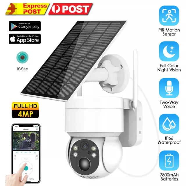 WiFi Security IP Camera Solar Battery Powered Outdoor Wireless CCTV PTZ Camera