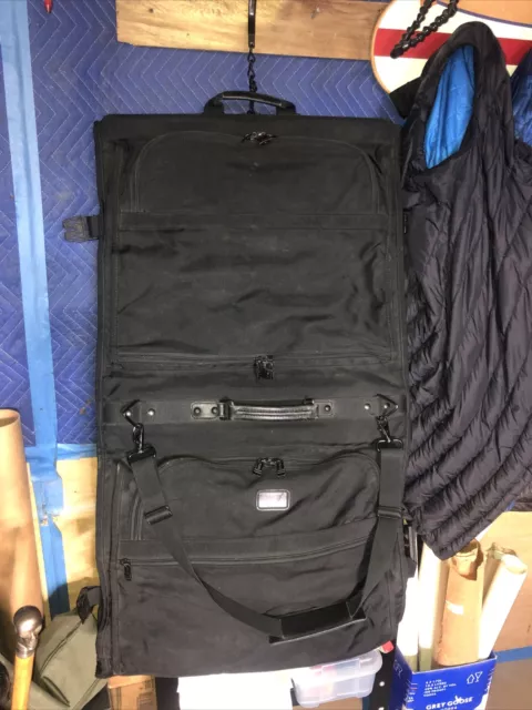 TUMI Garment Bag Carry On Black Alpha Ballistic Nylon Bi Fold
