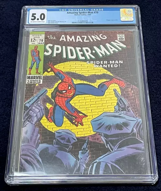 Amazing Spider-Man #70 (Mar 1969) ✨ Graded 5.0 OFF-WH TO WHITE by CGC ✔ Kingpin