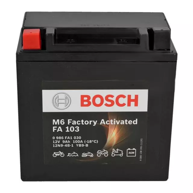 Batterie BOSCH YB9-B 12V 9Ah Aprilia Tuono 125 2003 2004