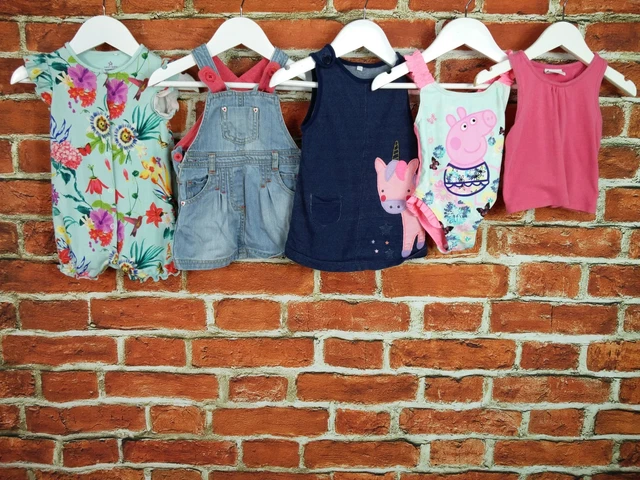 Baby Girl Bundle Age 6-9 Months Bluezoo Next Bhs M&S Pinafore Tops Swimsuit 74Cm