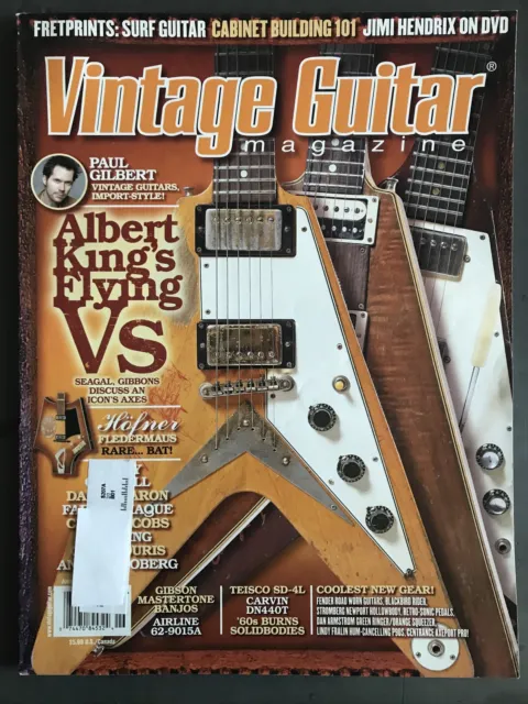 Vintage Guitar Magazine-June 2009-Paul Gilbert-Albert King-Hofner Fledermaus