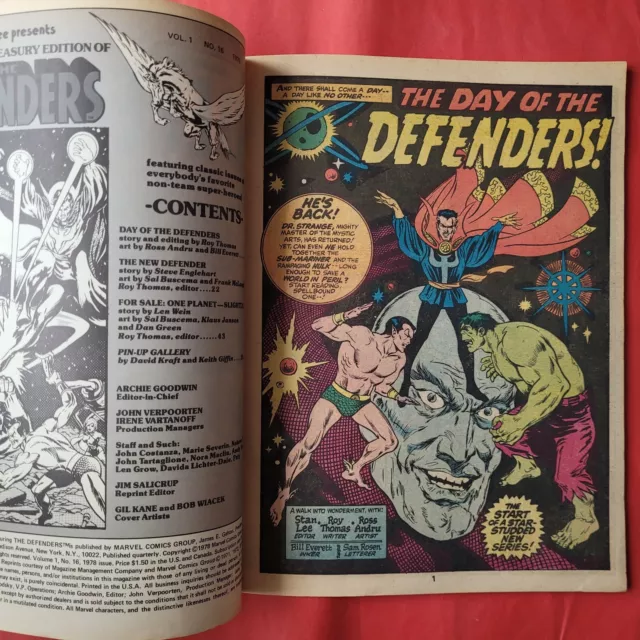 Marvel Treasury Edition #16 - The DEFENDERS - Special Collector´s Issue US Hulk 2