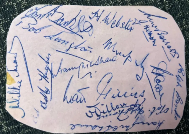 Signed Bolton Wanderers X13 Autograph Book Page Nat Lofthouse Harry McShane ++
