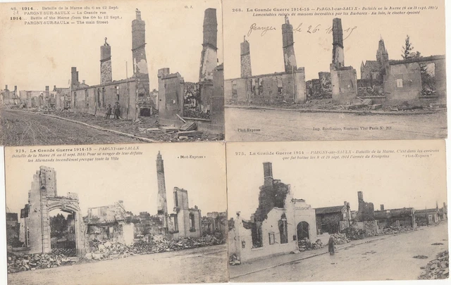 Photo Stéréo WW1 1917 - Rue Cathédrale - Tirage Argentique Original 8,5x16,5 Cm - Occasion