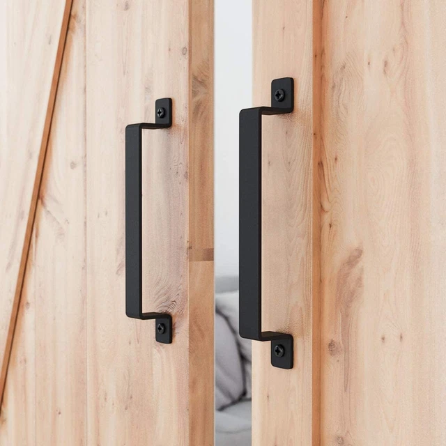 12" Heavy Duty Barn Door Handles, Long Pull Handle Set of 2, for Gate, Kitchen,