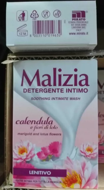 6 pz Malizia Detergente Intimo Lenitivo Calendula e fior di Loto 200ml