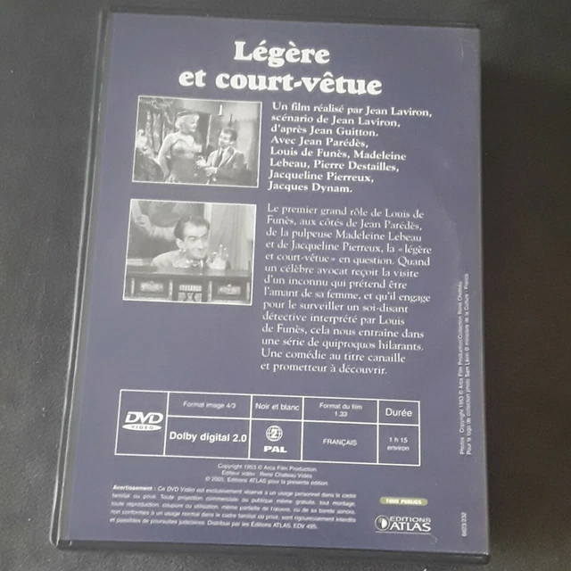 LEGERE ET COURT-VETUE * DE FUNES * PAREDES * MADELEINE LEBEAU  *  DVD Comme neuf 2