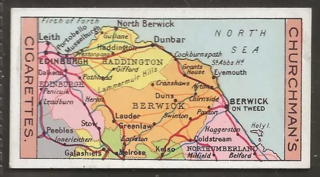 Mapa Seccional De Ciclismo Churchman 1931-#01 - ¡Tarjeta De Calidad!¡!