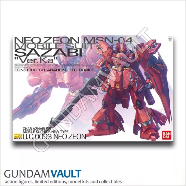 NEW 1/100 MG NEO ZEON MSN-04 MOBILE SUIT SAZABI [Ver.Ka] Model Kit Bandai