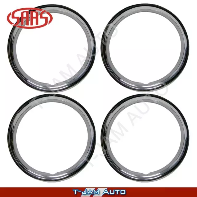 SAAS Genuine Set of 4 Steel 14 inch Dress Ring Wheel Trims