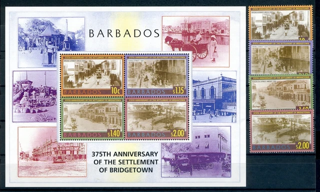 Barbados 1053-1056 + Block 43 postfrisch #GU580