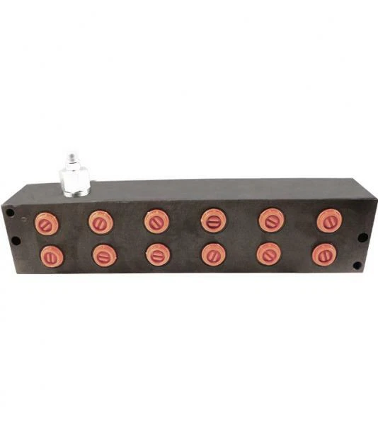 Grundplatte 6-fach NG06 (CETOP 3), Stahl, mit Druckbegrenzungsventil DBV