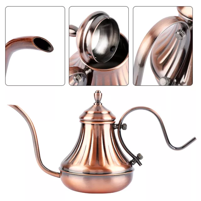 Copper Plated Vintage Coffee Kettle Elegant Antique Decorative Stainless 2066 SD