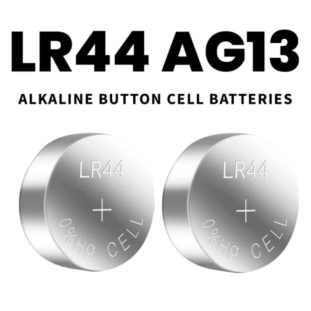 X2 Batteries LR44 AG13 A76 Alkaline Button Cell Battery 2 PCS