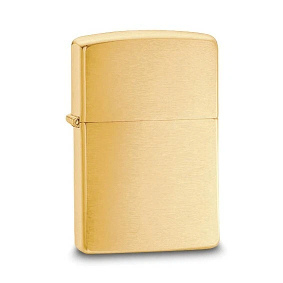 *BRAND NEW* Zippo Gold Tone Solid Brass Plain Brushed Brass Lighter GL1043