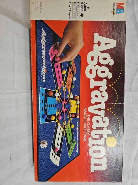Vintage 1989 Milton Bradley Aggravation The Classic Marble Race Game USA