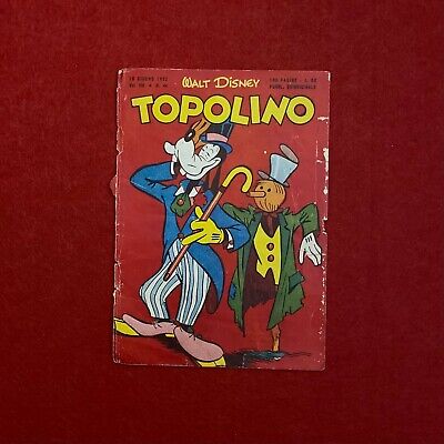 Copertina Topolino-Fumetto-Vintage-Numero 44-Anno 1952-Da Recupero-Usato-