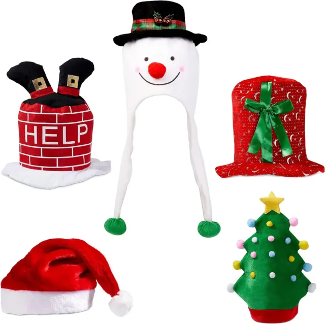 THE TWIDDLERS - 5 cappelli festa novità natalizie assortiti disegni festivi