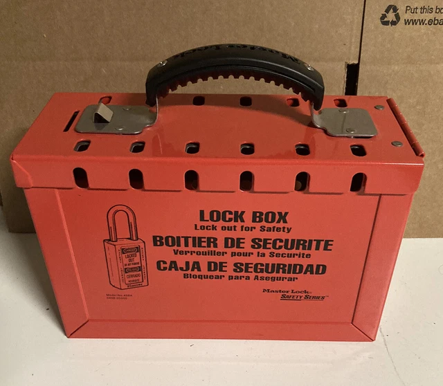 Master Lock Lockout Tagout Portable Group Red Lock Box LOCKOUTKIT