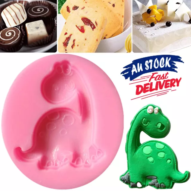 3D DINOSAUR Silicone Fondant Cake Chocolate Sugarcraft Baking Topper Mold Mould