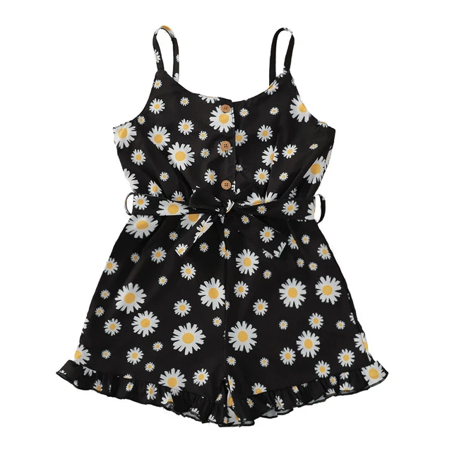 Toddler Kids Baby Girls Sleeveless Summer Romper Jumpsuit Playsuit Clothes