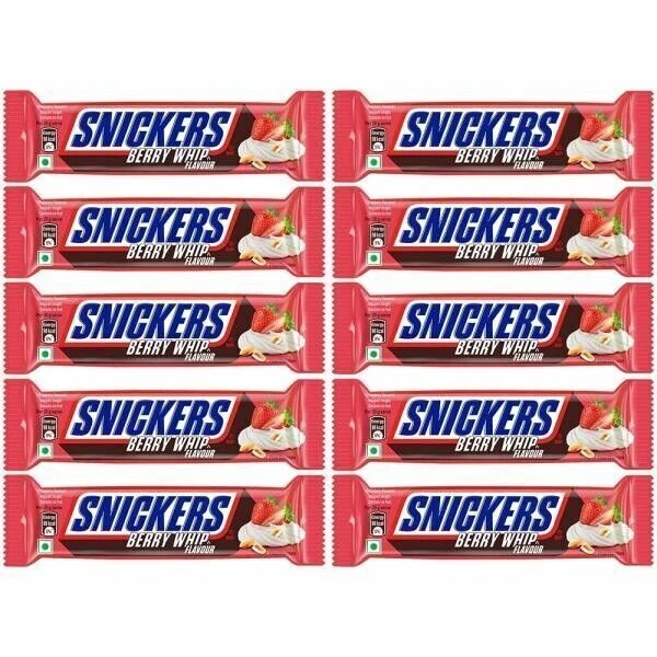 Barre de chocolat Snickers Berry Whip - 40 g (lot de 10) livraison gratuite