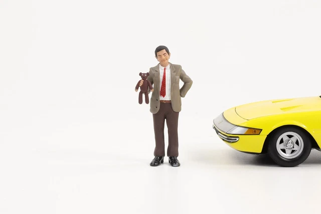 Figurine Mr Bean 1/18 – Austin Mini, Résine Non Peinte, Pour Diorama (Norev, Autoart, Minichamps)