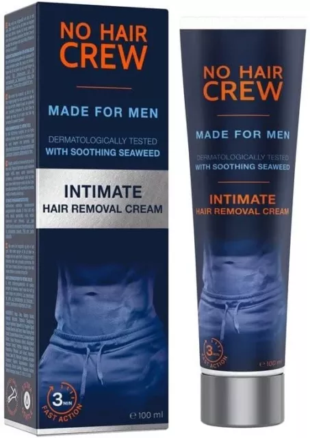 NO HAIR CREW Intimate Hair Removal Cream - Extra Gentle Depilatory Cream for Sen