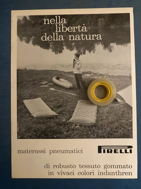 Rara Pubblicita’ Materassi Pneumatici PIRELLI del 1960