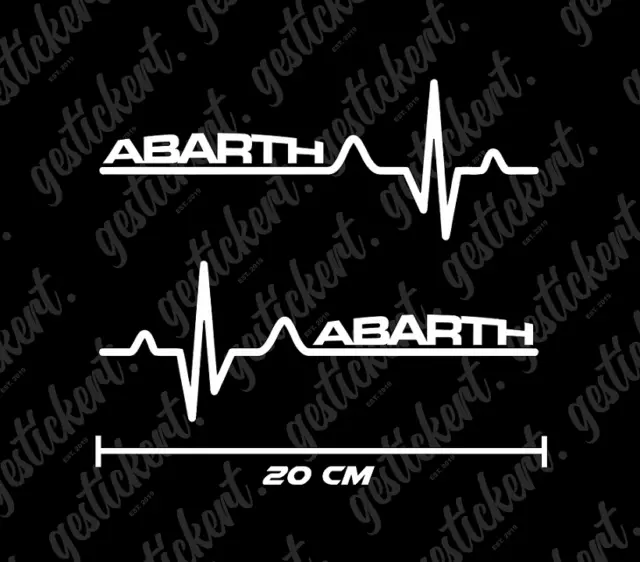 2x 50 cm Aufkleber für Abarth für Seitenschweller – gestickert