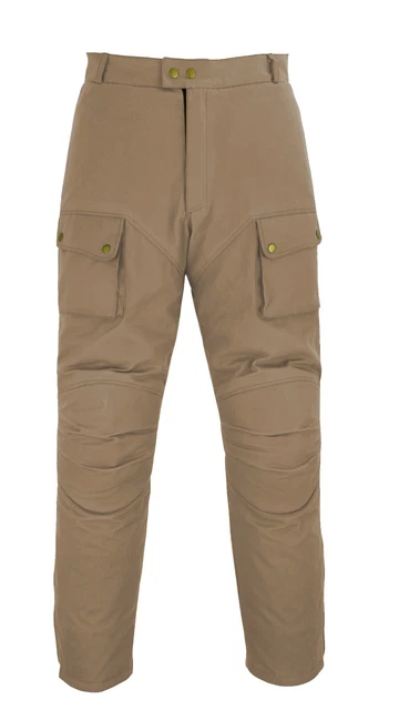 Pantaloni motociclisti Warrior Classic da moto cotone cerato 12 oz impermeabili armatura CE