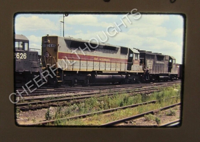 Original '78 Ektachrome Slide EL Erie Lackawanna 3645 SDP45 Pique       35M28