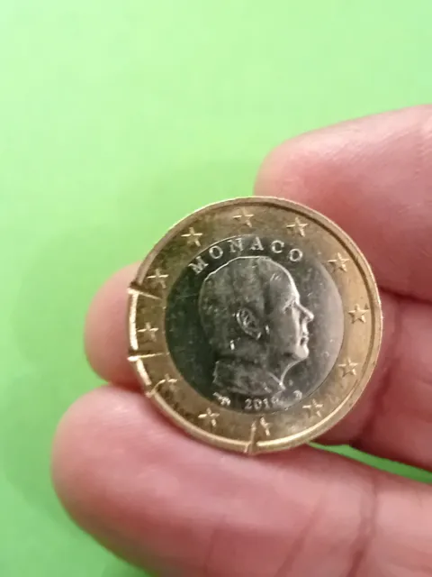 1 euro Monaco 2019 fauté sur les deux faces Rare