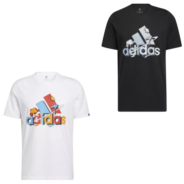 adidas T-Shirt Tee für Herren mit Rundhalsausschnitt 100% Baumwolle mit Motiv