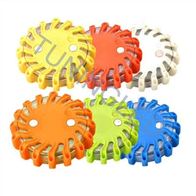Balise gyrophare led signalisation rechargeable à batterie - Couleur : JAUNE