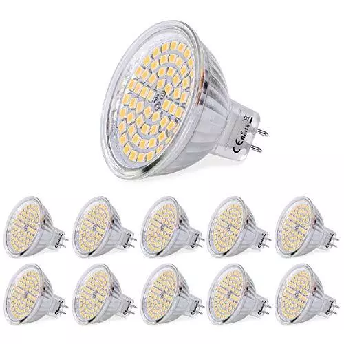 SanGlory 10 x Lampadine LED GU5.3 MR16 5W, Lampada GU5.3 LED Luce Calda (e8Y)