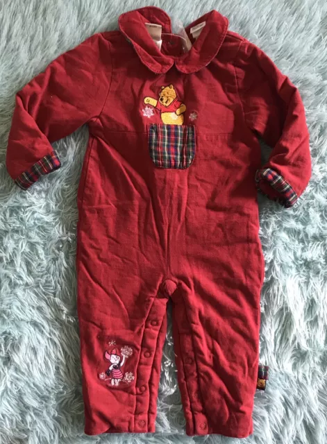 Disney Store ~ Winnie the Pooh ~ Baby padded Jumpsuit/one Piece~ Size 12 months