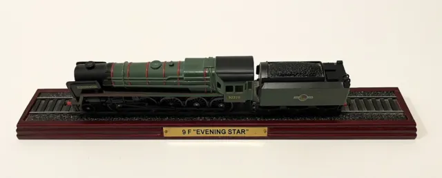 Atlas Editions "9 F Evening Star" - Model Train on Display Stand 1:100
