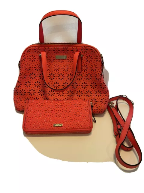 Kate Spade Cedar Street Maise Crossbody Sachel Handbag With Matching Wallet