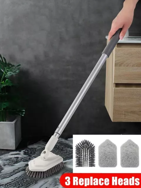 Long Handled Floor Scrubbing Brush Shower Cleaning Brush with Scourer Head