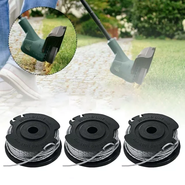 3x Replacement Spool Auto Feed Spools Line For Grass String Trimmer Grass Cut